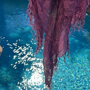 Purple Soft Scarf  with fringes